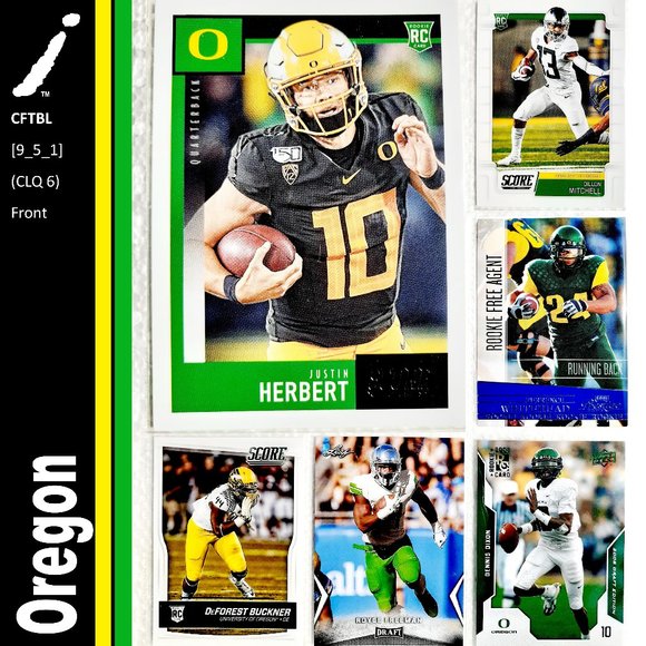 NCAA Other - Oregon Ducks 6 Card Lot - CFTBL [9_5_1]